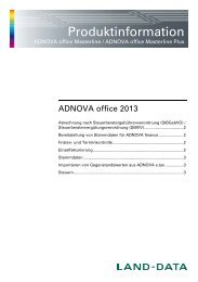 ADNOVA office Masterline 2013 - LAND-DATA GmbH