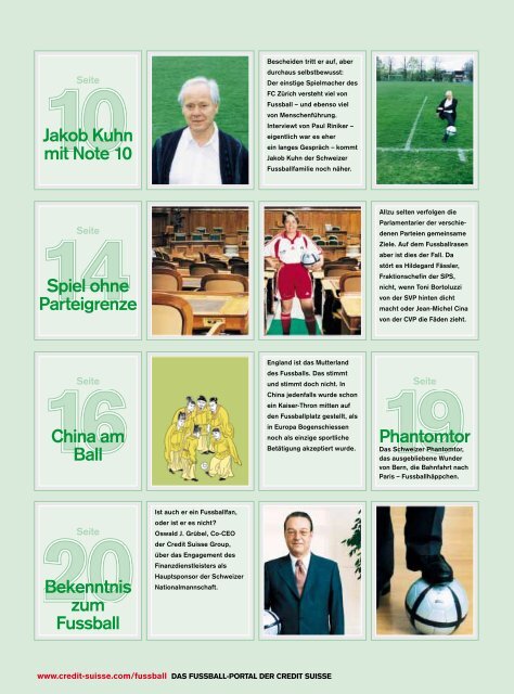 Fussball - Credit Suisse eMagazine - Deutschland