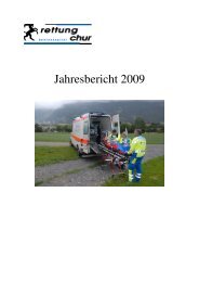 Jahresbericht 2009 rettung chur - im Kantonsspital Graubünden