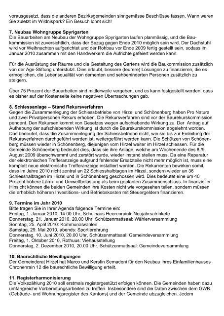Dorfblatt 74 - Gemeinde Hirzel