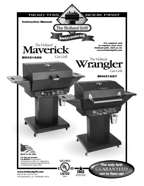 2011 Wrangler/Maverick user manual - The Holland Grill.
