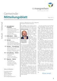 Gemeinde Mitteilungsblatt - St. Margrethen