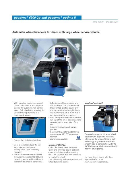 geodyna® wheel balancers