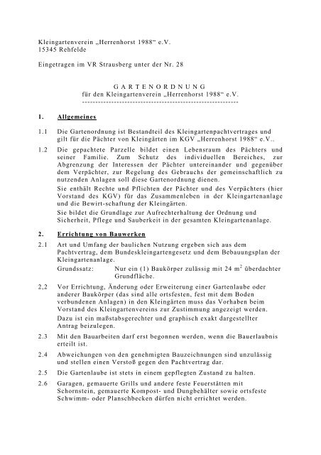 Kleingartenverein Herrenhorst 1988 Kgv Herrenhorst1988e V