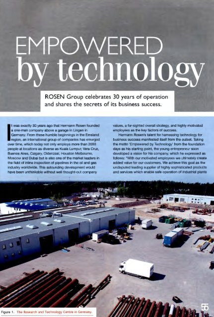 ROSEN Group celebrates 30 years - ROSEN Inspection Technologies