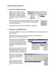 Anleitung MIS-Auswertung importieren