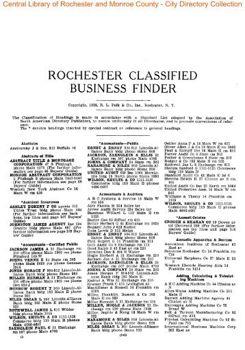 ROCHESTER CLASSIFIED - Monroe County Library System