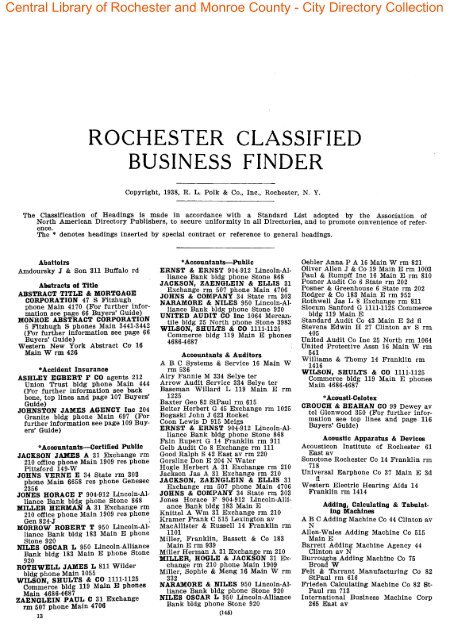 ROCHESTER CLASSIFIED - Monroe County Library System