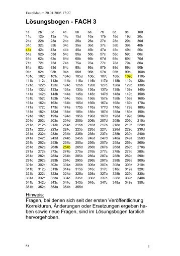 Lösungsbogen - FACH 3 - Landesjagdverband Baden-Württemberg ...