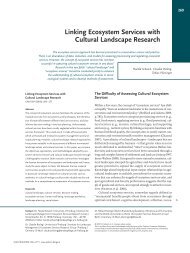 Linking Ecosystem Services with Cultural Landscape Research