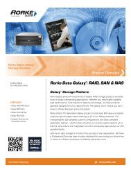Rorke Data Galaxy®: RAID, SAN & NAS
