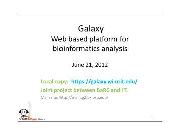 Galaxy - Bioinformatics and Research Computing - MIT