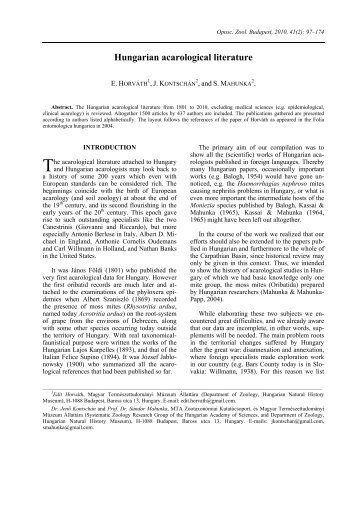 1_ Acarol_lit.pdf - Opuscula Zoologica