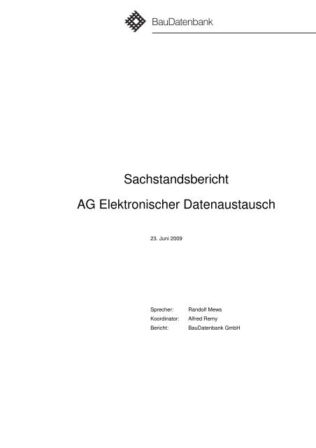 090623 Sachstandsbericht - baudatenbank.de