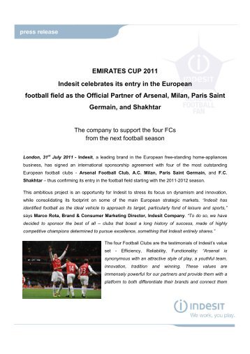 Emirates Cup 2011 - Indesit Company