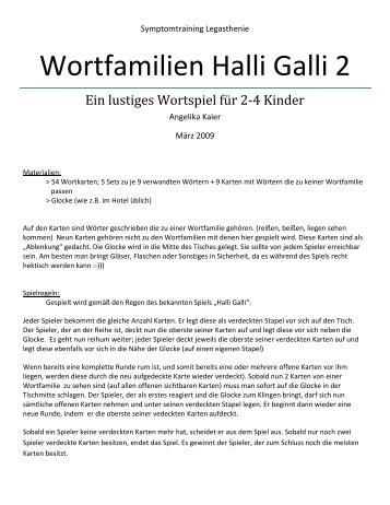 Wortfamilien Halli Galli 2