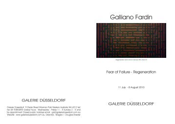 Galliano Fardin - Galerie Dusseldorf