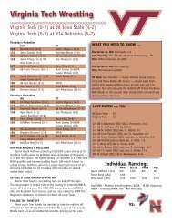 Virginia Tech Wrestling - HokieSports