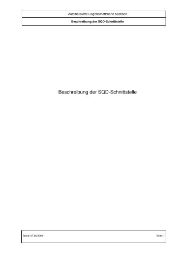 Schnittstellenbeschreibung SQD - Geobasisinformation und ...