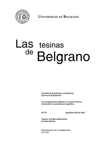 Las tesinas - Universidad de Belgrano