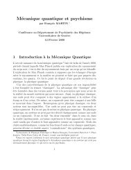 Mécanique quantique et psychisme - Théorie de la Double Causalité