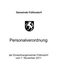 Personalverordnung (PVo) - Gemeinde Füllinsdorf