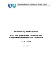 Vereinbarung und Reglement - Gemeinde Füllinsdorf