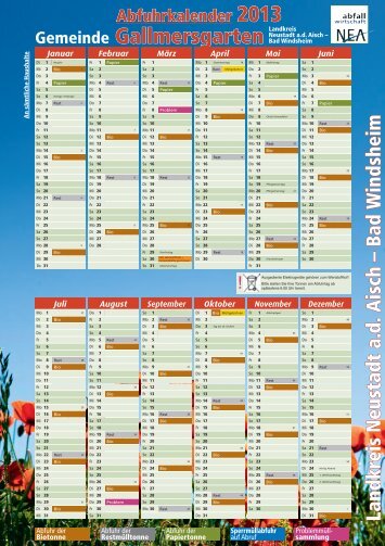 Abfuhrkalender - Gallmersgarten