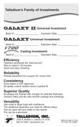 Universal Investment - Talladium, Inc.