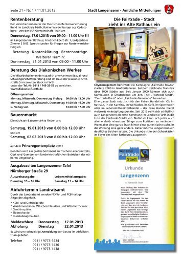 Ausgabe Nr. 01 vom 11.01.2013 Seite 21 - Langenzenn