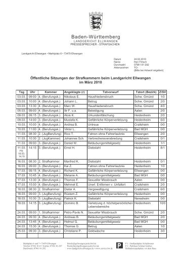 Zum Portal Justiz in Baden-Württemberg