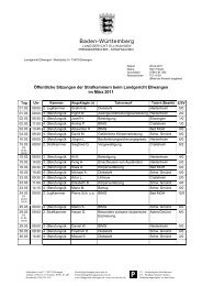 Baden-Württemberg - Landgericht Ellwangen