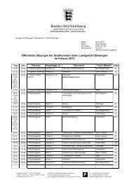 Terminsvorschau Februar 2013 - Landgericht Ellwangen