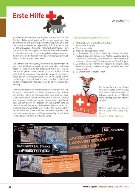 MPH Magazin 3/2012 als PDF - MPH - Mensch Pferd Hund