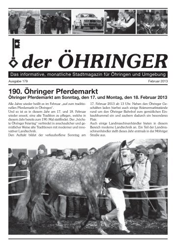 Februar 2013 der Öhringer Ausgabe 179