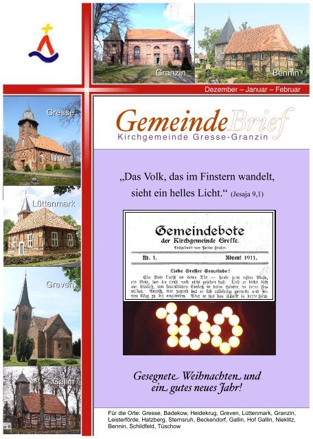 GemeindeBrief - Granzin.org