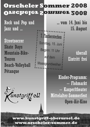 2008 Orscheler Sommer - Programmheft - Kunstgriff eV Oberursel