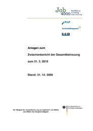 Zwischenbericht der Gesamtbetreuung Job4000 zum ... - BAG UB eV