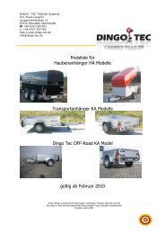 DINGO - TEC CAMPER TRAILER - Inh