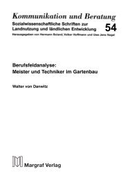 Berufsfeldanalyse: Meister und Techniker im Gartenbau