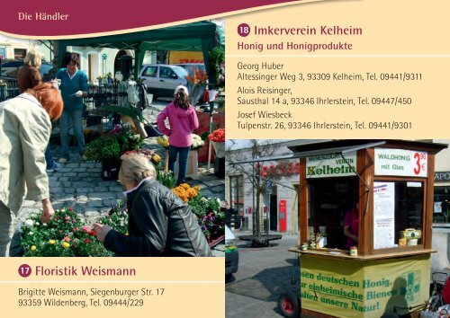 Flyer Viktualienmarkt mit allen Marktbeschickern - Kelheim