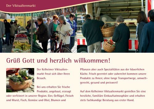 Flyer Viktualienmarkt mit allen Marktbeschickern - Kelheim