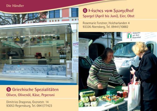 Flyer Viktualienmarkt mit allen Marktbeschickern - Kelheim