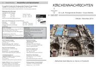 KIRCHENNACHRICHTEN - Kirchgemeinde Gruna-Seidnitz