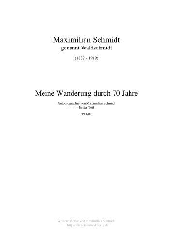 Meine Wanderung durch 70 Jahre - Teil 1