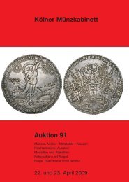 Katalog Auktion 91 - Tyll Kroha - Kölner Münzkabinett