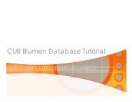 CUB Blumen Database Tutorial