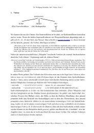 Info zur Verbvalenz - PD Dr. Wolfgang Schindler