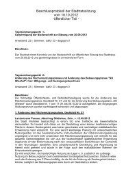 Beschlussprotokoll der Stadtratssitzung vom 18.10 ... - Stadt Vilshofen