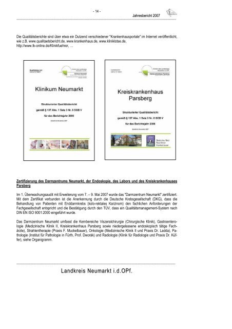 Jahresbericht 2007 - Landkreis Neumarkt